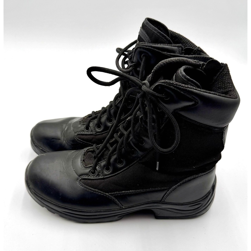 Galls Side Zip Tactical Duty Boots Black Leather Mens 10 Police Combat